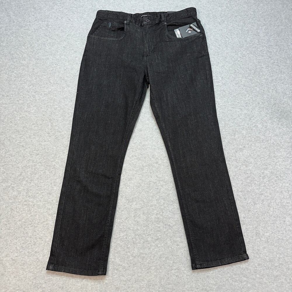 Black Diamond Crag Denim Pants Men 36x30 Black High Rise Slim Fit Climbing Jeans